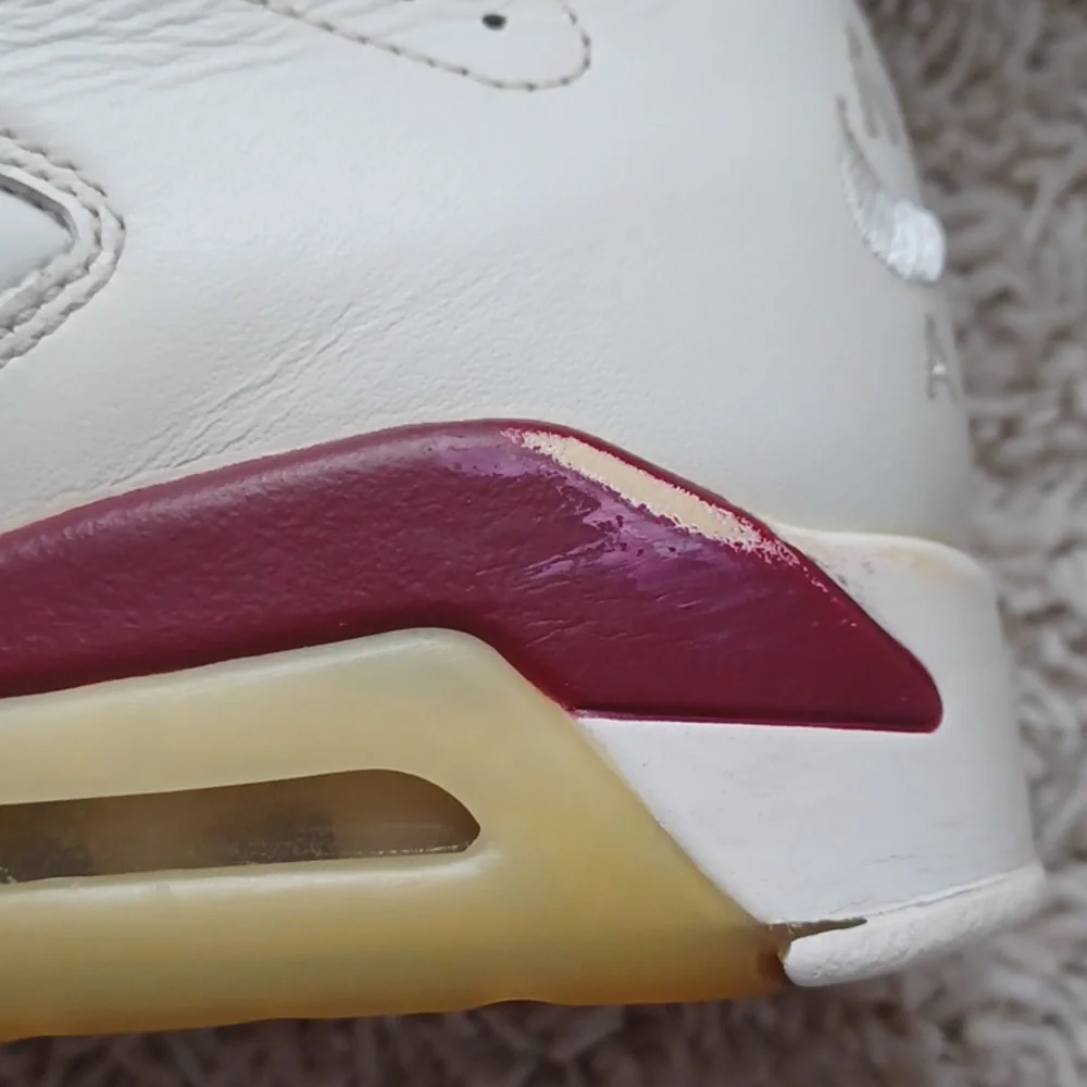 Air Jordan 6 Retro Size 8 Off White/ Maroon GUC - Picture 8 of 14